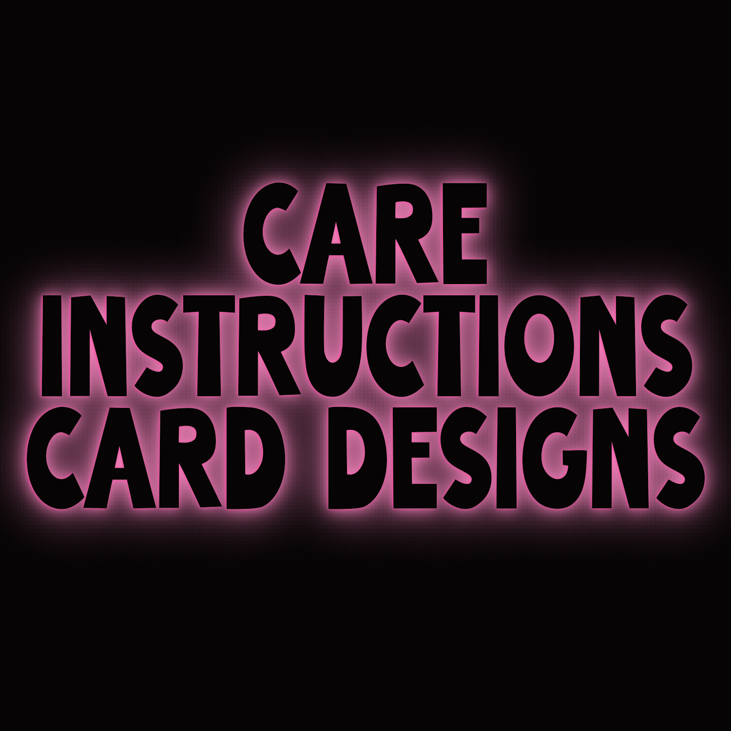 Care Instruction Card Designs