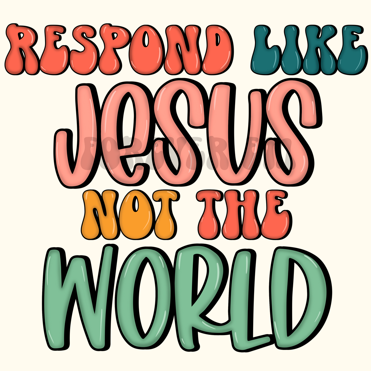 Respond like Jesus Not the World