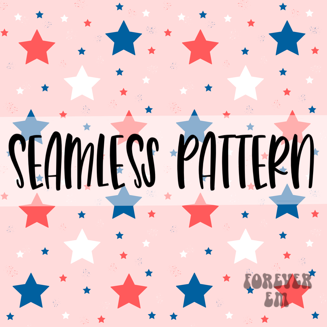 Star spangled pink - SEAMLESS PATTERN