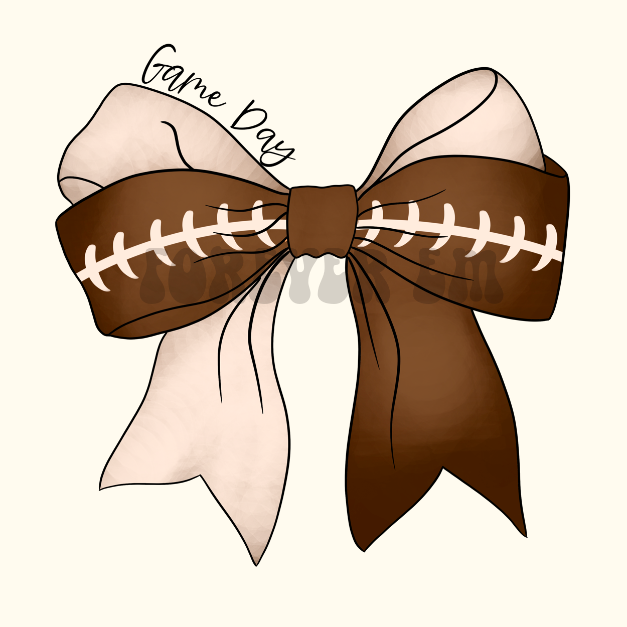 GAME DAY Football multi bow - PNG