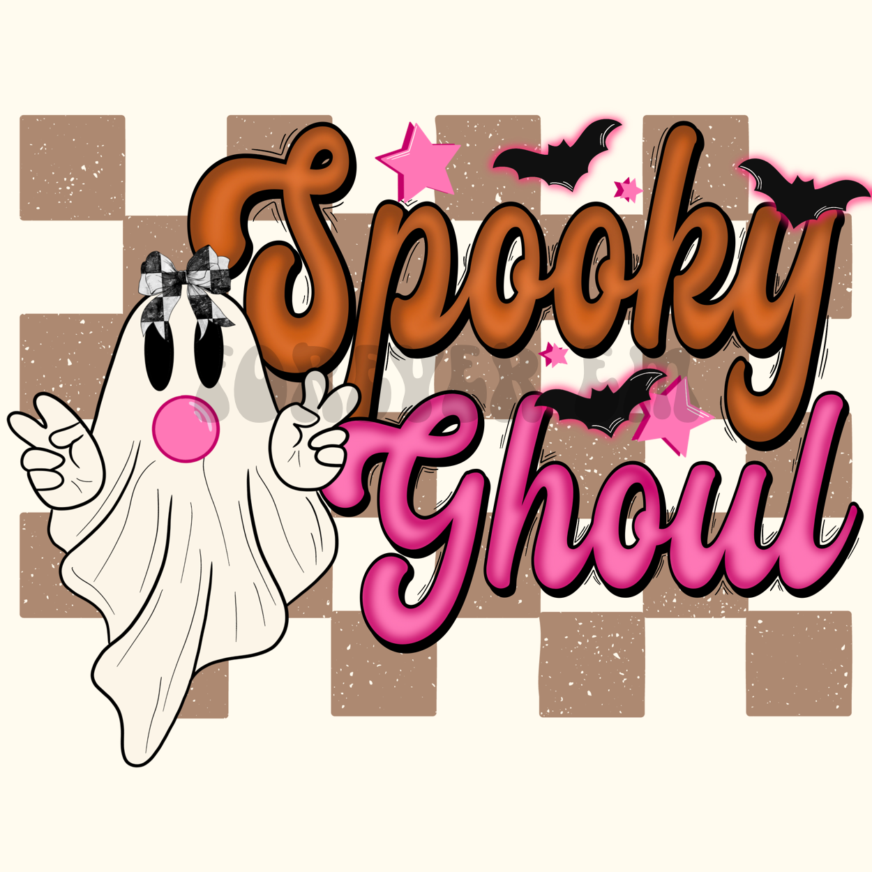 Spooky Ghoul Bubblegum Ghost PNG