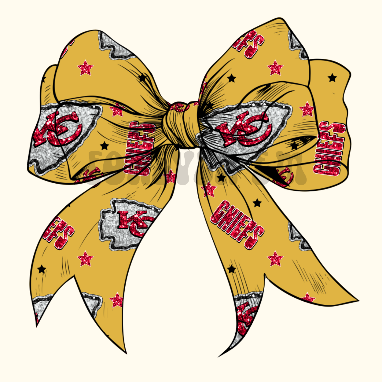 Red kingdom yellow conquette bow png