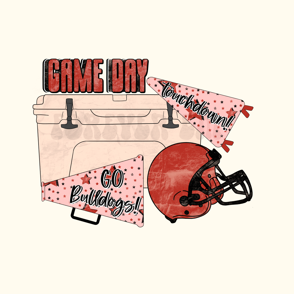 Bulldogs game day cooler PNG