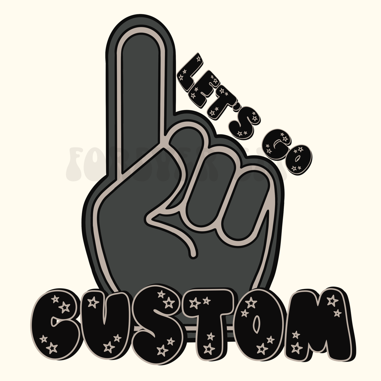 CUSTOM foam finger png