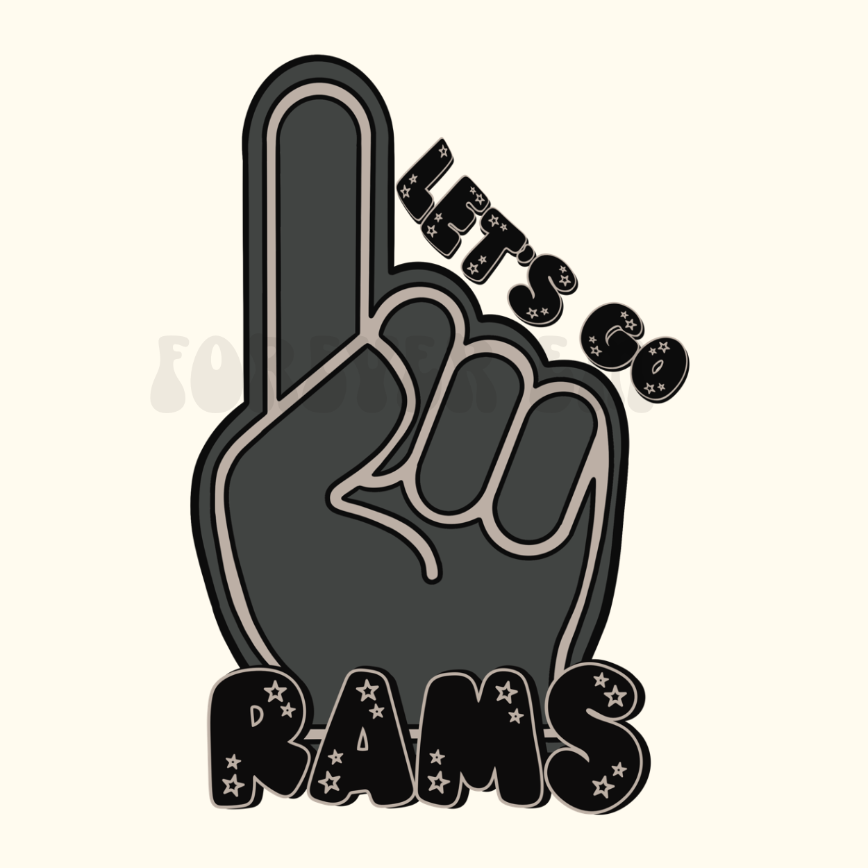 Rams Foam Finger png