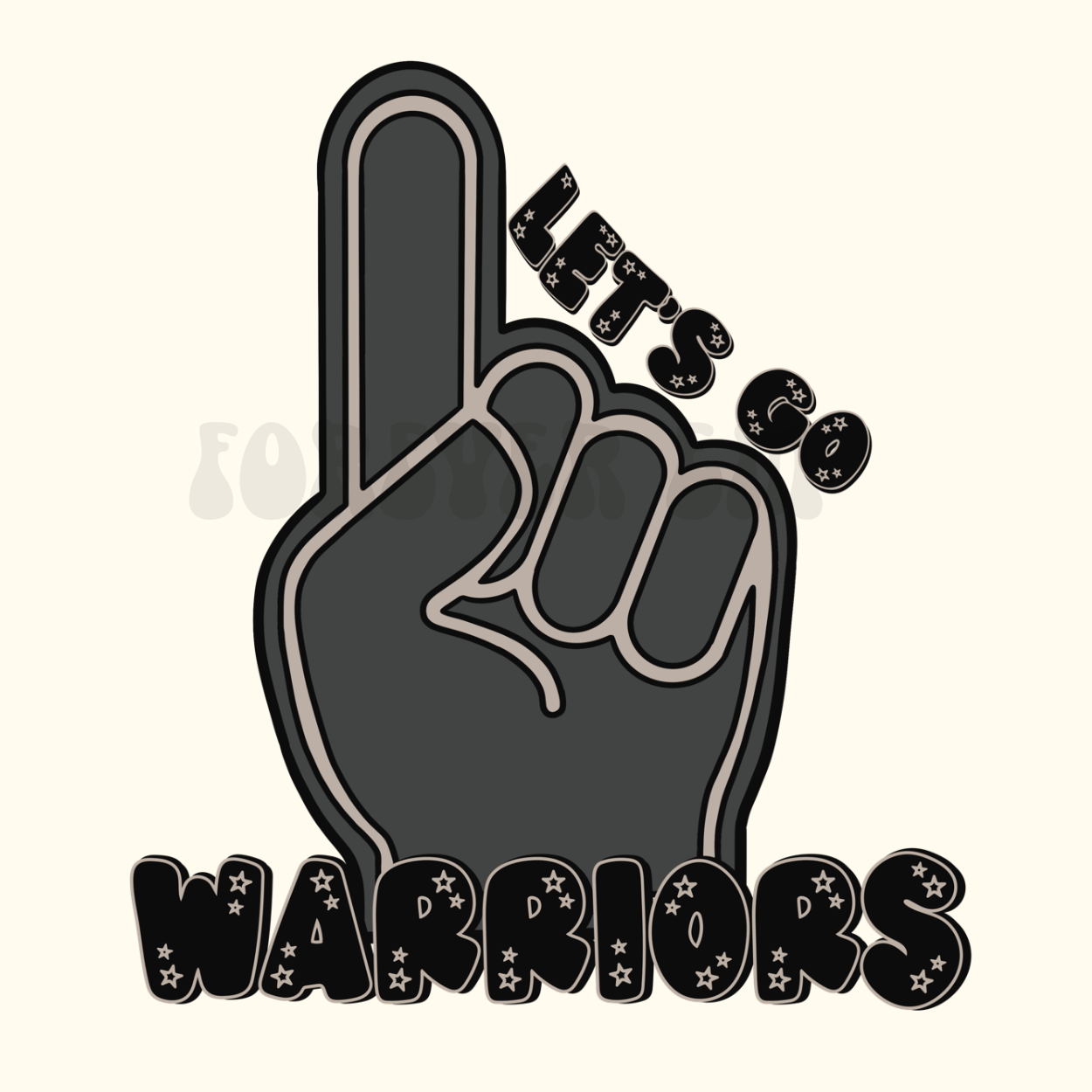 Warriors foam finger png