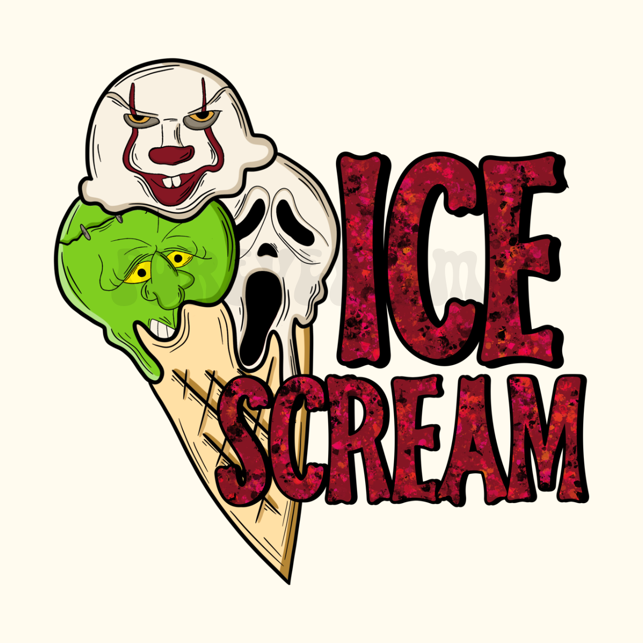 Ice Scream Halloween PNG