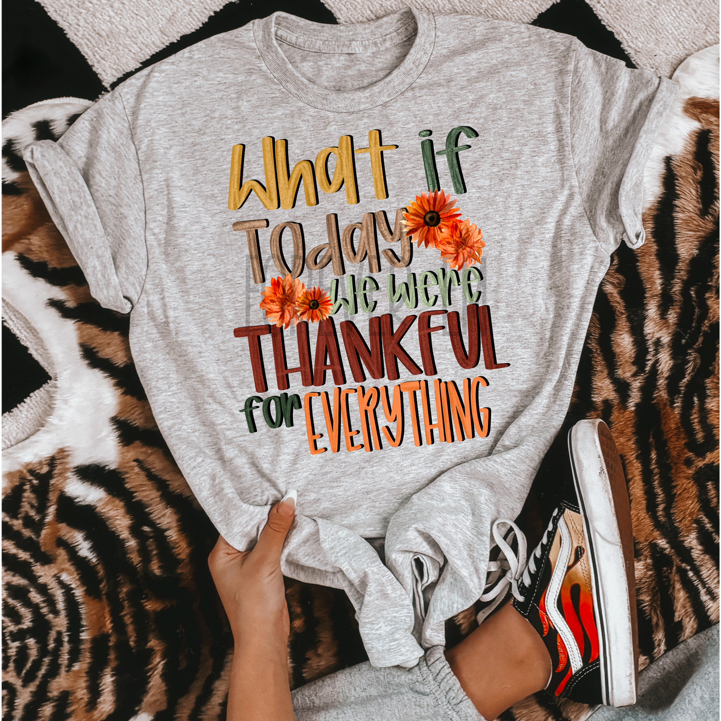 What if today we were thankful for everything floral PNG