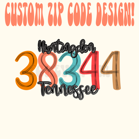 Custom Zip Code PNG - Please read description!