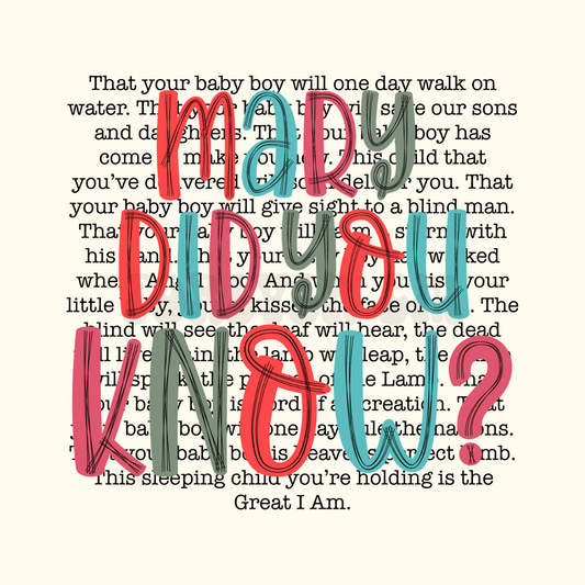 Mary did you know? Doodle PNG