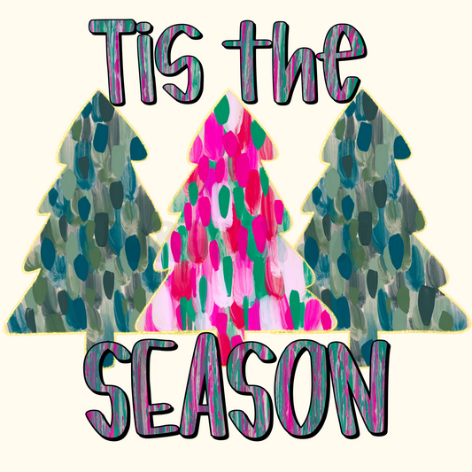 Tis the season paint trees PNG