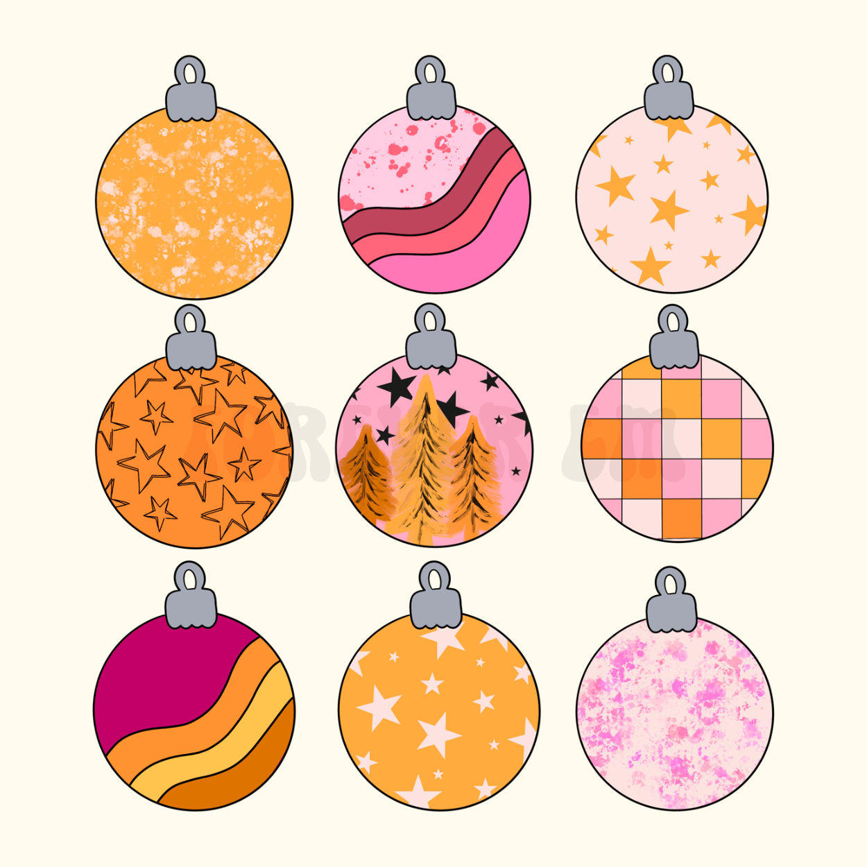 Retro ornaments png