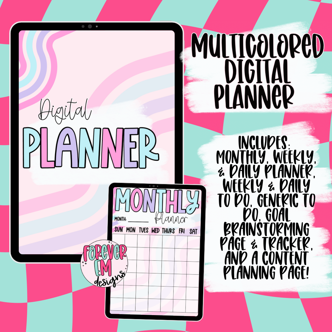 Multicolored Digital Planner