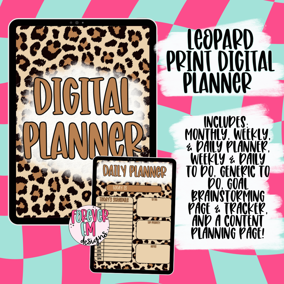 Leopard Print Digital Planner